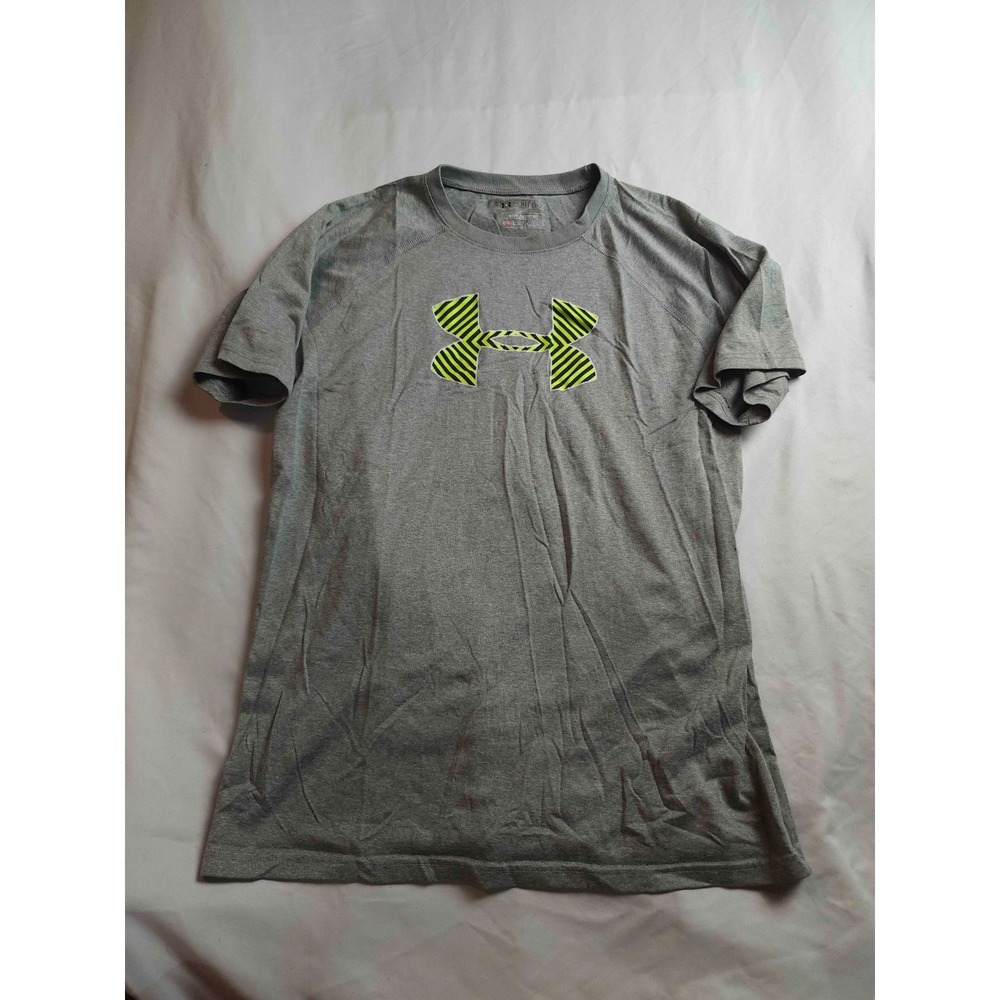 Under Armour HeatGear T-Shirt Youth XL Loose Gray Athleisure‎ Sporty Gorpcore